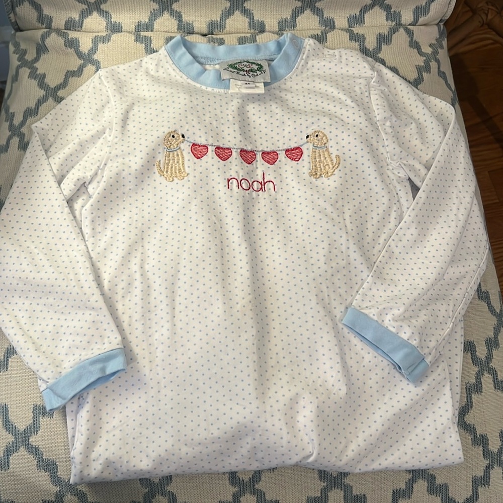 EUC Cecil & Lou Boys Romper 4T “Noah” monogram
